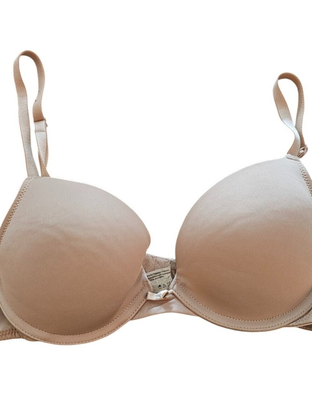 Maidenform Womens Sz 34B Light Tan Lightly Padded Push Up Bra Style 01195T